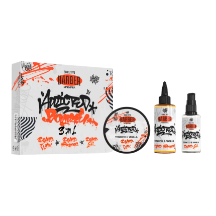 Set de Barba Aceite, Shampoo Y Cera Tabacco & Vainilla